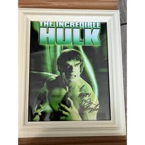Autograph Incredible Hulk Display Picture Signed Framed